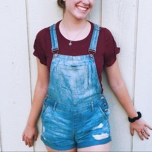 Jean Short Overalls